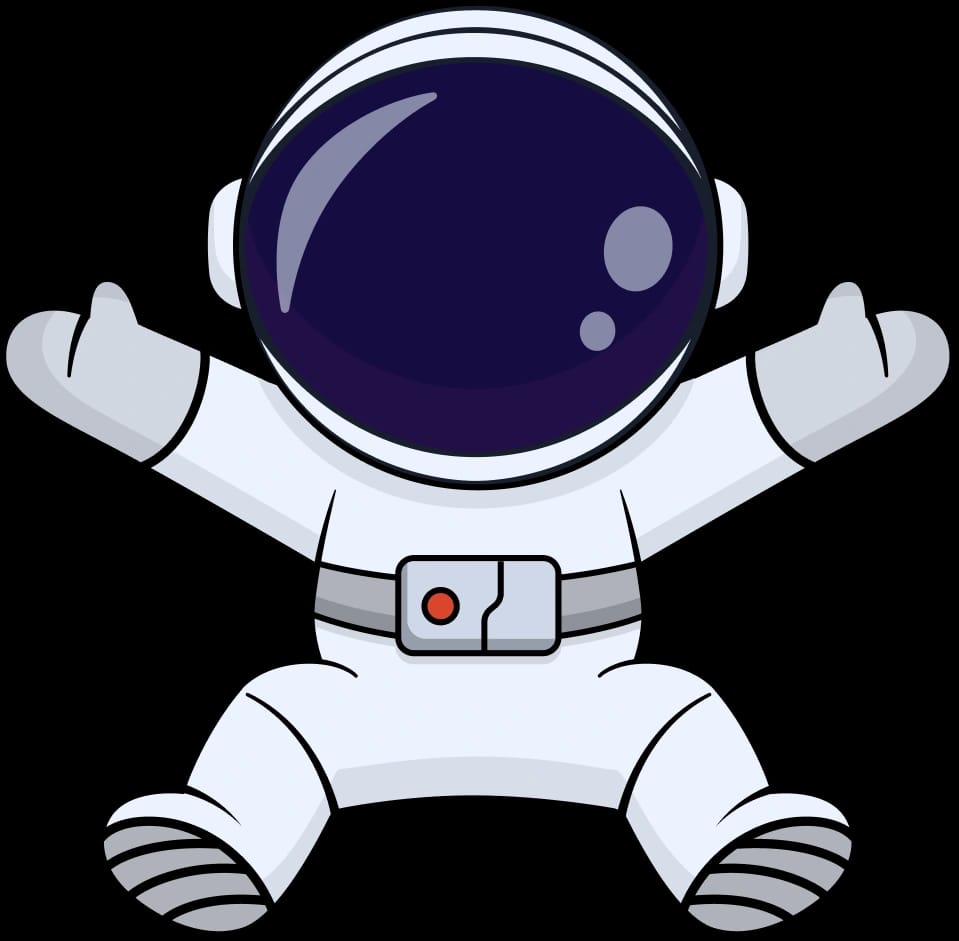 HYST astronaut diving downward