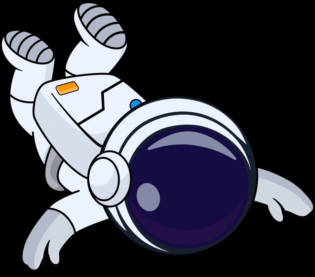 HYST astronaut floating in space
